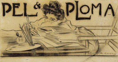 Headpiece for the Magazine Pèl i Ploma by Ramon Casas i Carbo